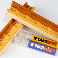 Wicked Edge Leather Strops With 1 Micron And 0.5 Micron Diamond Emulsions