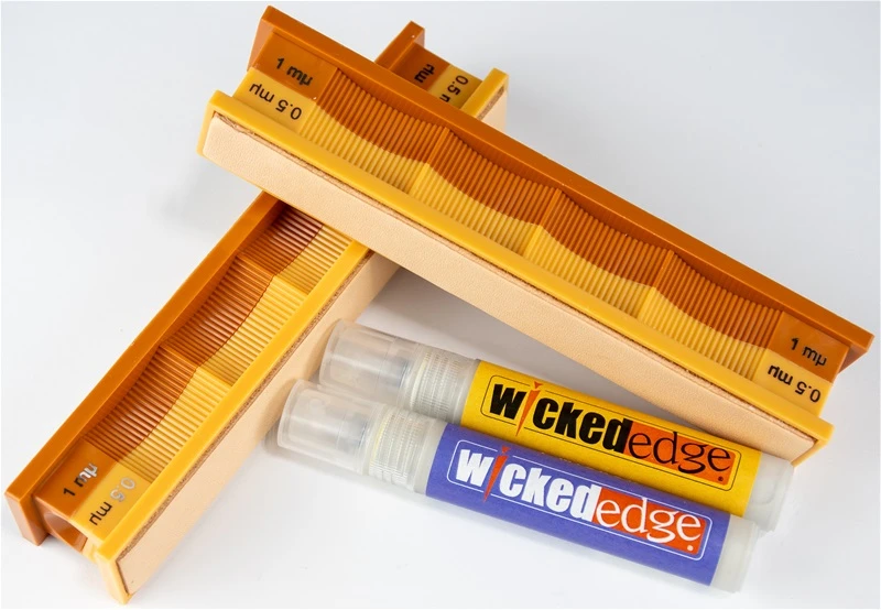 Wicked Edge Leather Strops With 1 Micron And 0.5 Micron Diamond Emulsions 1 Wicked Edge Leather Strops With 1 Micron And 0.5 Micron Diamond Emulsions